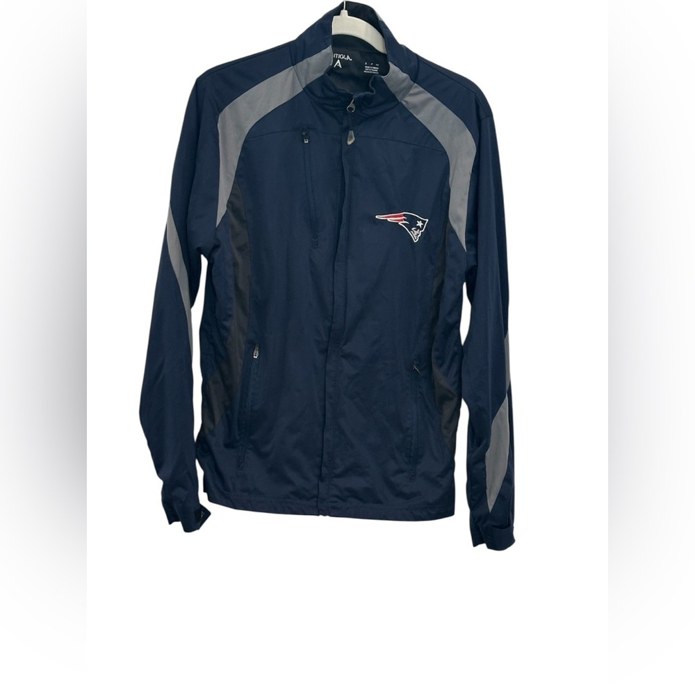 Patriots  Football - Antigua Navy & Gray Windbreaker Jacket/ unisex - Small